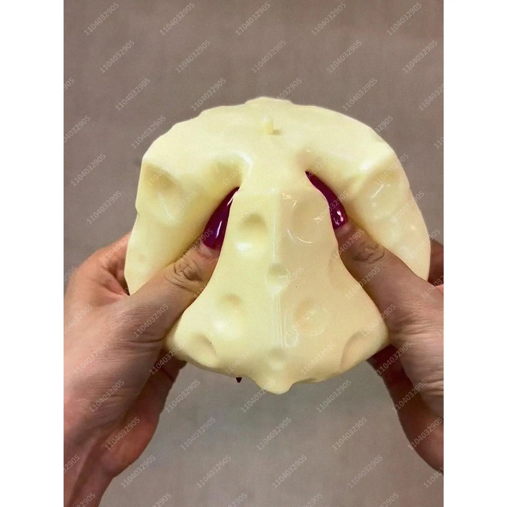 Jumbo Cheese Cube Stress Ball — extra detail