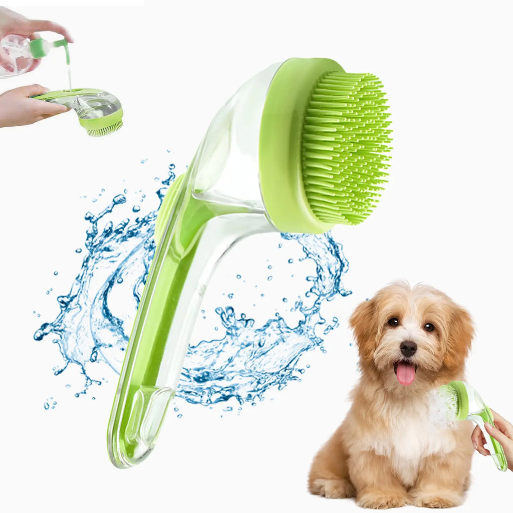 Pet Bath Brush with Shampoo Dispenser — alternate view