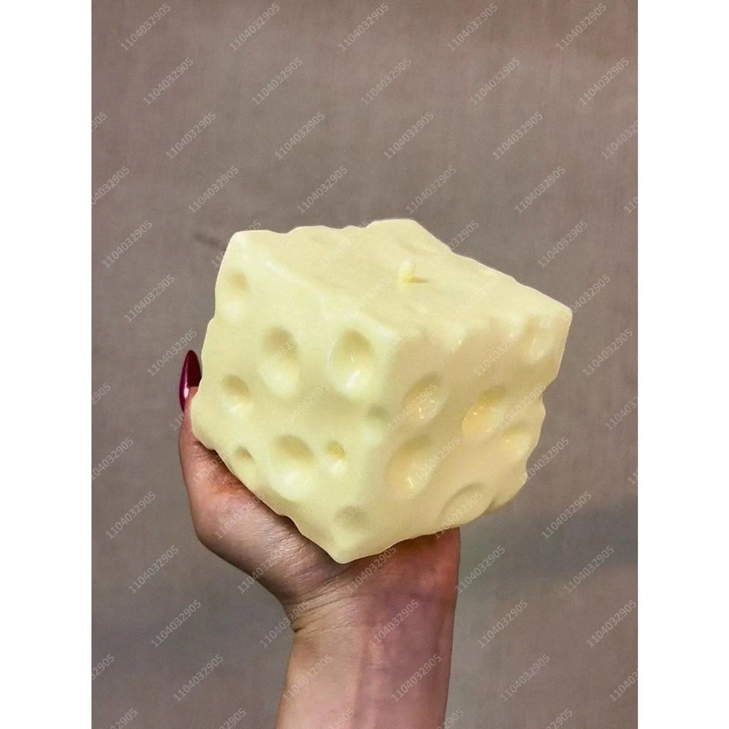 Jumbo Cheese Cube Stress Ball — full product view