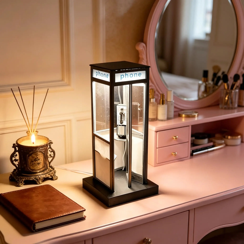 Retro Telephone Booth Decorative Lamp — alternate view