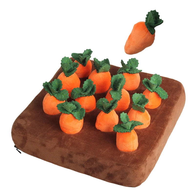 Plush Carrot Dog Snuffle Mat — additional angle