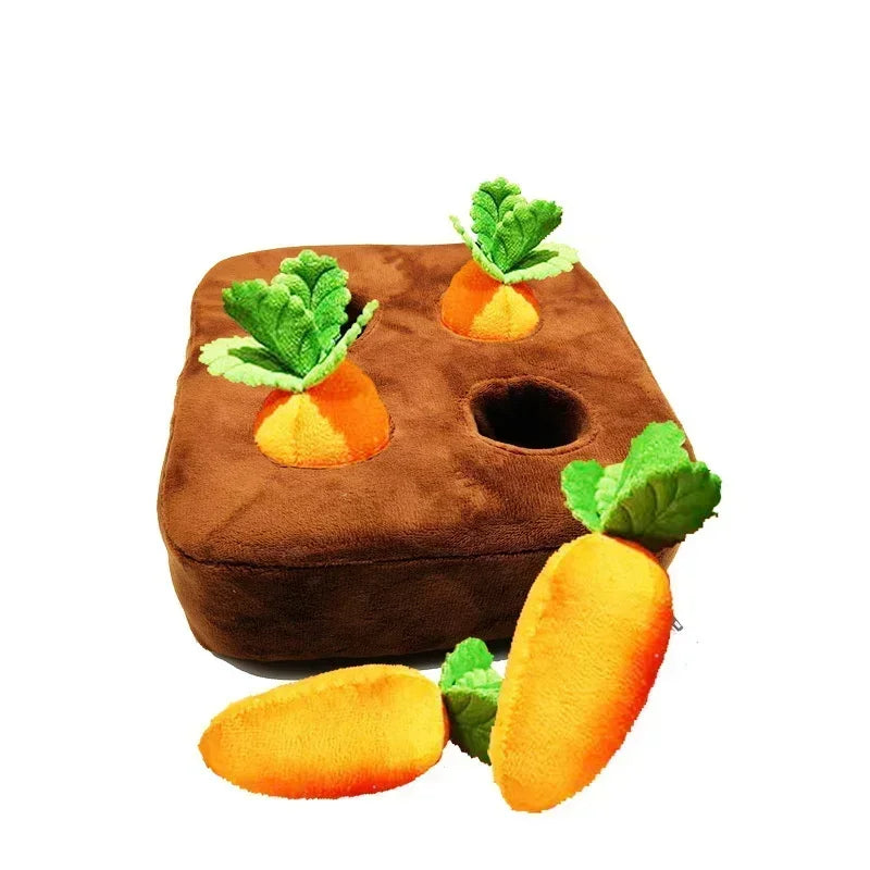 Plush Carrot Dog Snuffle Mat — another view 7