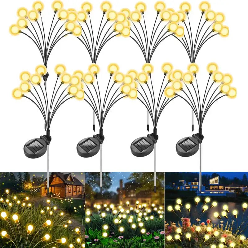 Solar Firefly Garden Stake Lights — another view