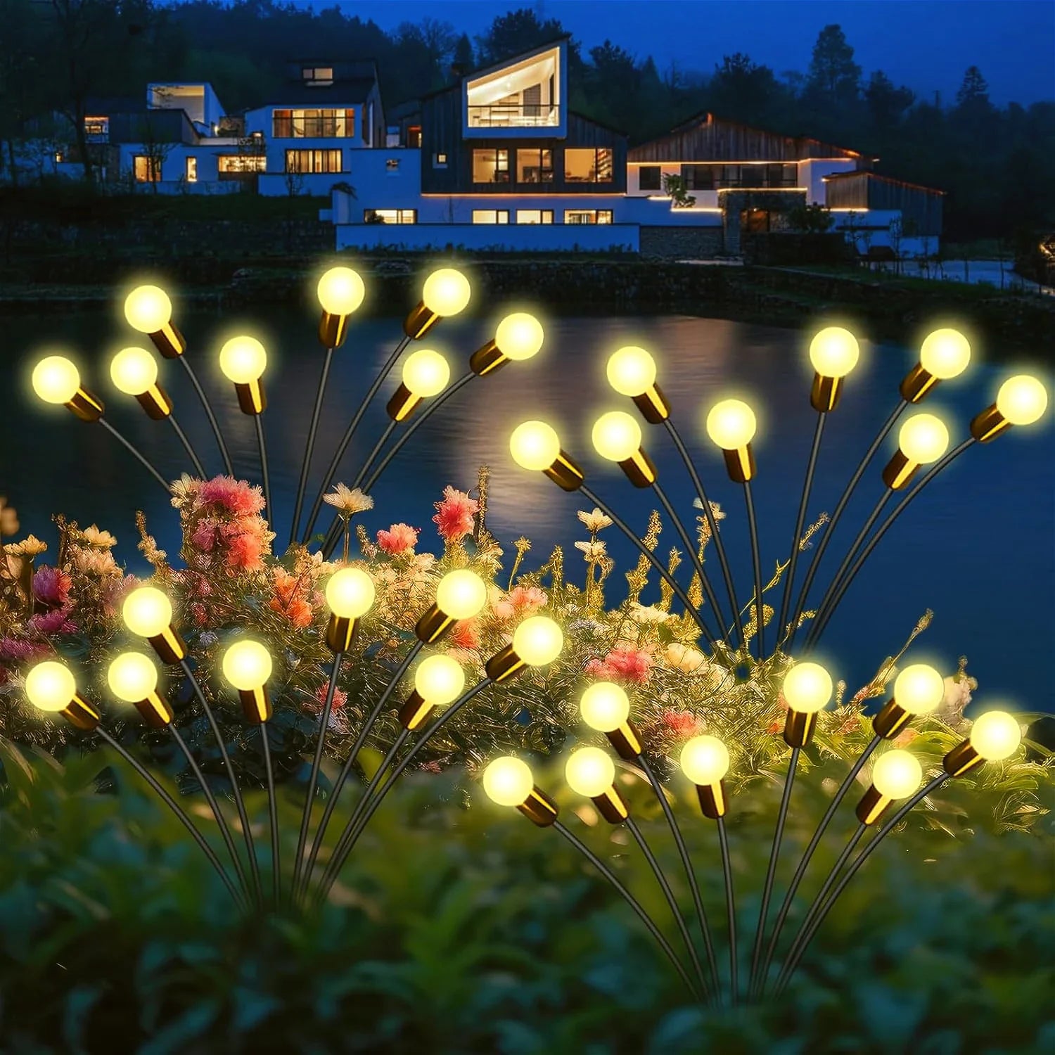 Solar Firefly Garden Stake Lights — alternate view