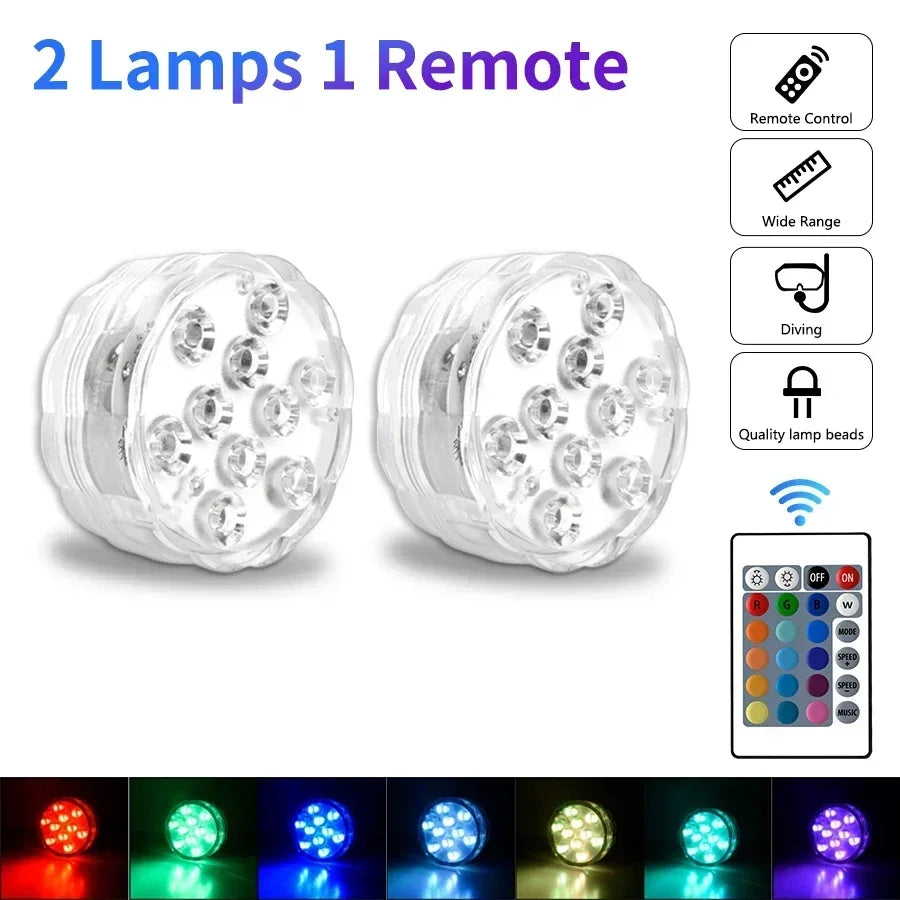 Submersible RGB LED Pool Lights — alternate view