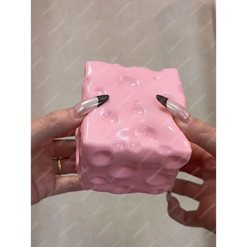 Jumbo Cheese Cube Stress Ball — additional angle