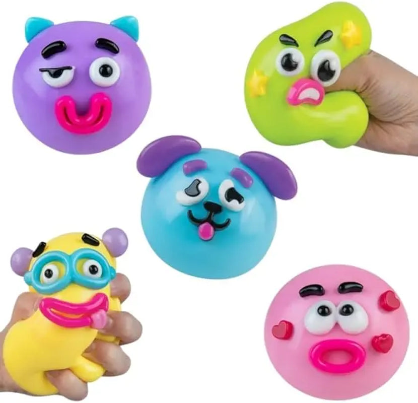 Smushers Squishy Dog Face Toy — closer look