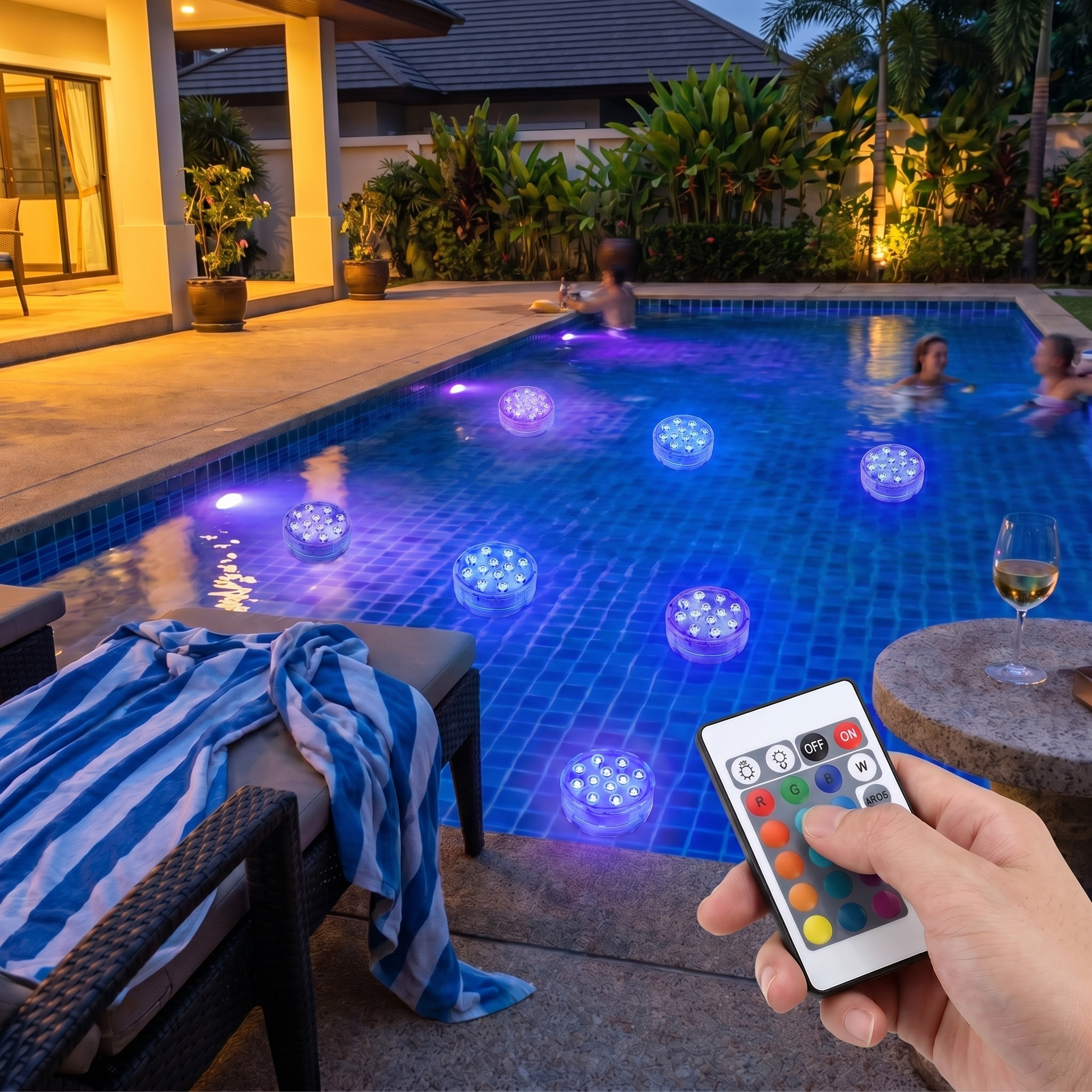 Submersible RGB LED Pool Lights — additional angle